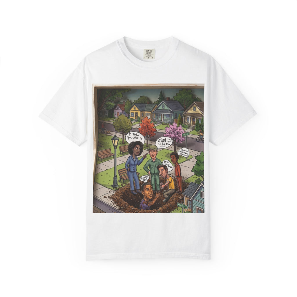 Community Rescue Scene T-Shirt — "Simply Help" Inspirational Graphic Tee